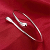 Silver Waterdrop Bangle and Hook Earrings Set