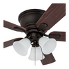 Prominence Home Ceiling Fan Saddle Ridge Low-Profile Hugger Bronze w/ LED Light