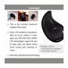 5 Units Professional Mini Invisible Wireless Bluetooth 10.0 Stereo In-Ear Headset Earphone Earbud Earpiece with Hands-free Calling and Microphone