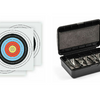 10-Piece Bundle: Mossy Oak Hunting Padded Broadhead Storage Box + 9 Archery & Shooting Ring Targets - Ships Quick!