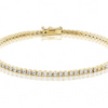 8.00 CTTW White Swarovski Elements Tennis Bracelet in 18K Gold Plating - 3 Options