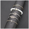Pineapple Express Black Marble 5 Piece Bracelet Set