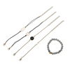 Pineapple Express Black Marble 5 Piece Bracelet Set