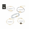 Pineapple Express Black Marble 5 Piece Bracelet Set