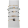 Pineapple Express Black Marble 5 Piece Bracelet Set