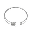 5 Piece Pav'e Loveknot Bracelet Silver Set