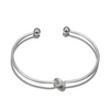 5 Piece Pav'e Loveknot Bracelet Silver Set