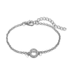 5 Piece Pav'e Loveknot Bracelet Silver Set