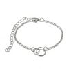 5 Piece Pav'e Loveknot Bracelet Silver Set