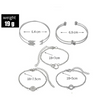5 Piece Pav'e Loveknot Bracelet Silver Set