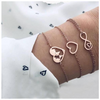 Love & Peace in the World Rose Gold 3 Piece Set