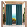 Set of 2: Energy-Saving Xyleena Textured Indoor/Outdoor Blackout Curtains Set
