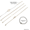 Arcoris White Marble Filigree Pendant & Love 5 Piece Bracelet Set