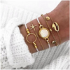 Oceanic Inspired Seashell 5 Piece Bracelet Set