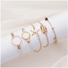 Oceanic Inspired Seashell 5 Piece Bracelet Set