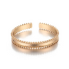 White Crystal Celestial 4 PC Bangle Set in 14K Gold