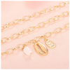 Chunky Sea Shell Pendants 3 Piece Bracelet in 14K Gold Plating