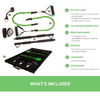 BodyBoss 2.0 - Full Portable Home Gym Workout Package + Resistance Bands - Collapsible Resistance Bar, Handles - Full Body Workouts for Home, Travel or Outside