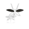 Bogo! Sterling Silver Black & White Diamond Accent Animal Pendants With Chain + Free Returns! Double