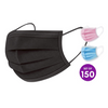 150-Count: Trendy Teen Disposable Face Masks (Black, Pink or Blue) - Ships Quick!