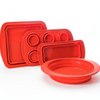 Cook's Companion® 4-Piece Collapsible Silicone Bakeware Set
