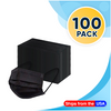 Disposable Mask Blowout! 100 Pack of Black or Blue 3Ply Masks - Ships Quick!