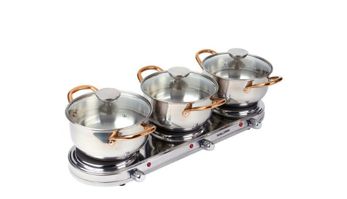 Kalorik 1650 Watt Triple Buffet Burner Refurbished w Warranty