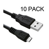 10/75/500 Packs: Micro USB 1.5FT Charging Cables Compatible with 100's of Devices (Bulk Packaging) - Ships Quick from US!