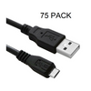 10/75/500 Packs: Micro USB 1.5FT Charging Cables Compatible with 100's of Devices (Bulk Packaging) - Ships Quick from US!