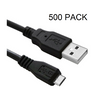 10/75/500 Packs: Micro USB 1.5FT Charging Cables Compatible with 100's of Devices (Bulk Packaging) - Ships Quick from US!