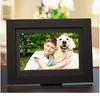 Brookstone PhotoShare 8" or "10” Smart Digital Photo Frame, Send Pics from Phone to Frames, Wi-Fi, Holds Over 5,000 Pics, HD Touch Screen, Premium Black Wood (New Open Box) - Ships Quick!