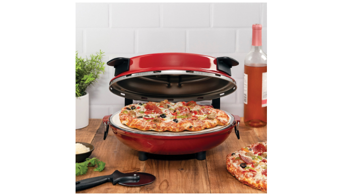 Kalorik Hot Stone Red Electric Pizza Oven 
