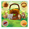 PRICE DROP: Hoovy 5-Piece Plush Jungle Animal Sounds Toy Set with Carrier | Stuffed Monkey, Giraffe, Tiger & Elephant - Ships Quick!
