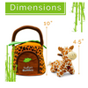 PRICE DROP: Hoovy 5-Piece Plush Jungle Animal Sounds Toy Set with Carrier | Stuffed Monkey, Giraffe, Tiger & Elephant - Ships Quick!