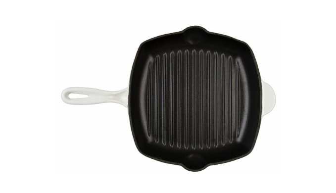 Huge Cast Iron Pan Grilling 