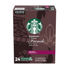(50¢ Each!) 144-Count: Starbucks French Roast Coffee K-Cup Pods, Dark Roast, 6 Boxes of 24 (Recently Past Best By Date) - Ships quick!