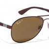 Ray-Ban Polarized Brown Sunglasses (RB3549 012/83 58mm)