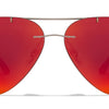 Ray-Ban Orange Red Mirror Aviator Sunglasses (RB8058 159/6Q 59mm)
