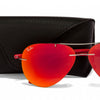 Ray-Ban Orange Red Mirror Aviator Sunglasses (RB8058 159/6Q 59mm)