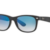 Ray Ban Top Black Alcantara / Gradient Blue Sunglasses!