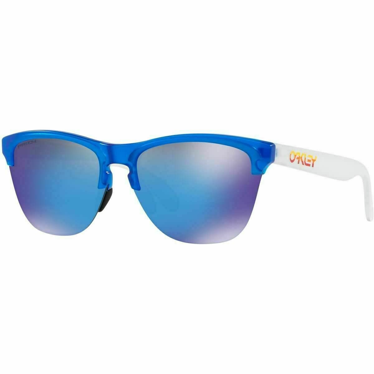 Oakley Frogskins Lite Translucent /Prizm Sapphire Lens Sunglasses (OO9374 07) - Ships Next Day!
