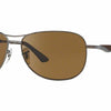 RAY-BAN Matte Gunmetal / Brown Polarized Sunglasses (RB 3519 029/83)
