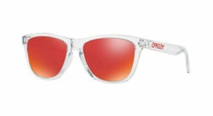 Oakley Frogskin Clear Frame RED Lens Sunglasses (OO9245 40) - Ships Next Day!