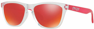 Oakley Frogskins Matte Clear w/ Torch Iridium Lens Sunglasses ( OO9245-5254) - Ships Next Day!