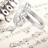 Interchangeable Musical Note Ring or Pendant w/ Crystal Accents and 18″ Chain Size 7 - FREE RETURNS!