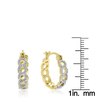 Infinity Diamond Hoop Earrings, Yellow Gold Overlay, 3/4 Inch - Ships Same/Next Day!