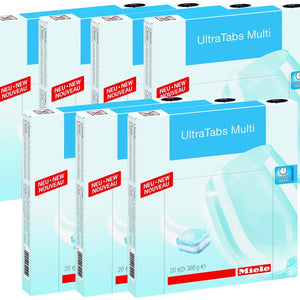 Miele Universal Dishwasher Tabs (120 Tabs - 6 Boxes of 20) - Ships Next Day!