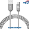 2 PACK: LAX Gadgets USB Type C Braided Cable with Reversible Connector (6 Ft)