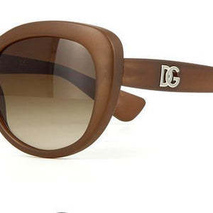 Dolce & Gabbana Women's Matte Brown Oval Sunglasses (DG6090 2679/13 54mm)