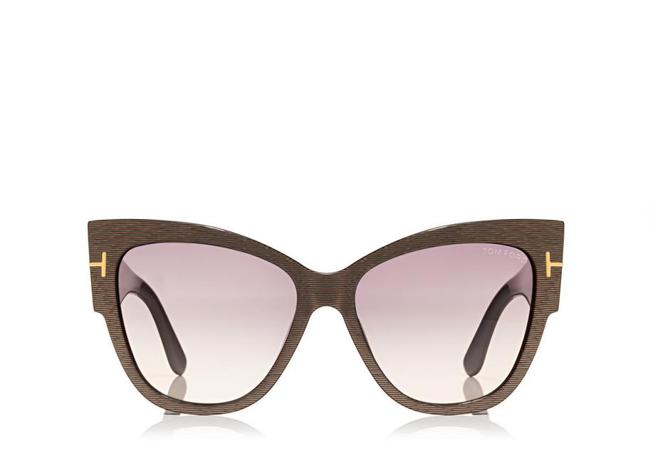 Tom Ford Anoushka Cateye Brown Sunglasses (TF371 50F 57mm)
